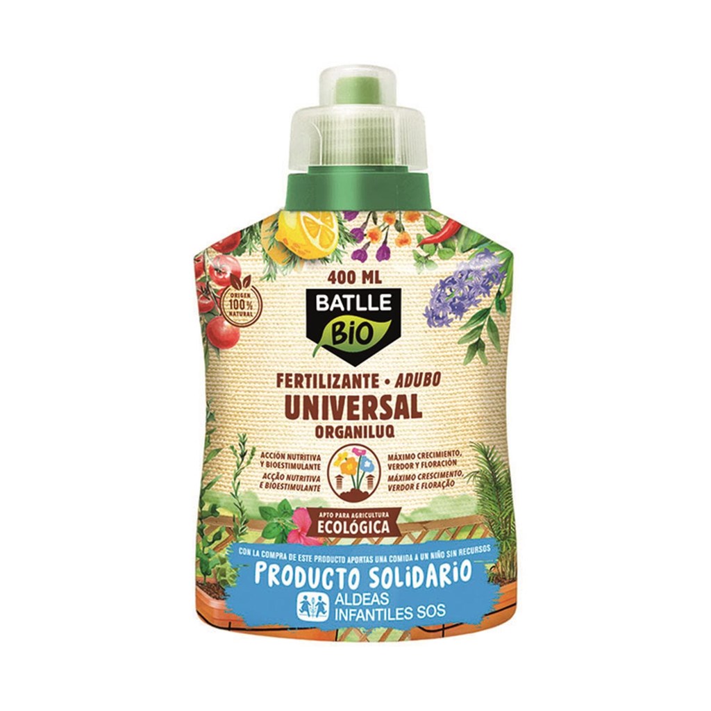 Foto 1 Fertilizante Universal Organiluq 400ml Batlle Bio