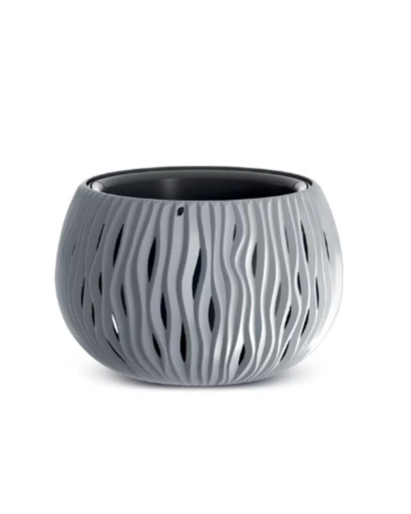 Foto 1 Maceta Bowl Sandy Gris 2.3L Prosperplast