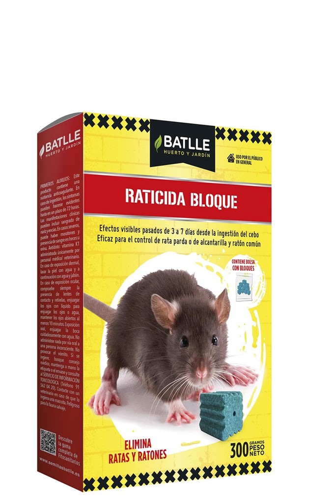 Foto 1 Raticida Bloque 300gr Batlle